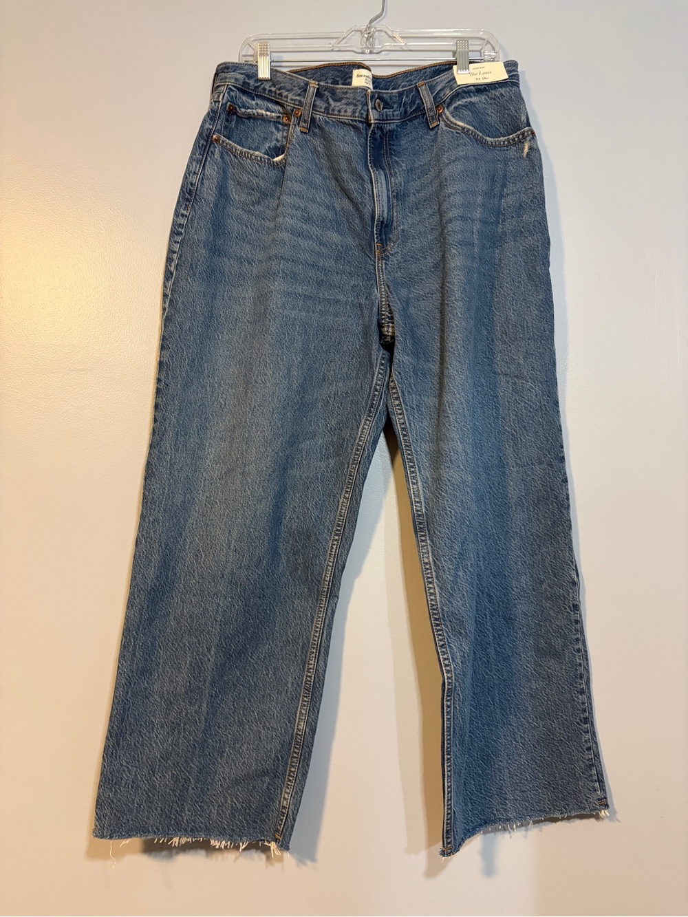 Abercrombie & Fitch Women’s Straight-Leg Wide Jeans The Loose High Rise